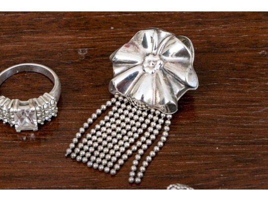 Sterling Silver Jewelry Group, Fab Earrings & Pandora