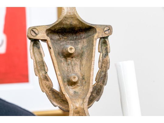 Pair Of Vintage Louis XVI Style Brass Wall Sconces