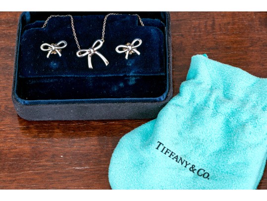 Tiffany & Co. Sterling Silver Bow Jewelry Suite