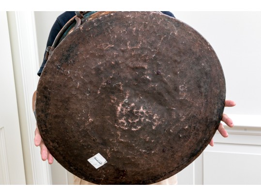 Fabulous Large And Rustic Twin-Handled Copper Cauldron