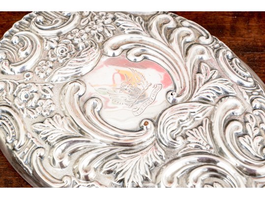 Antique Mappin & Webb London Sterling SIlver Chased Hand Mirror