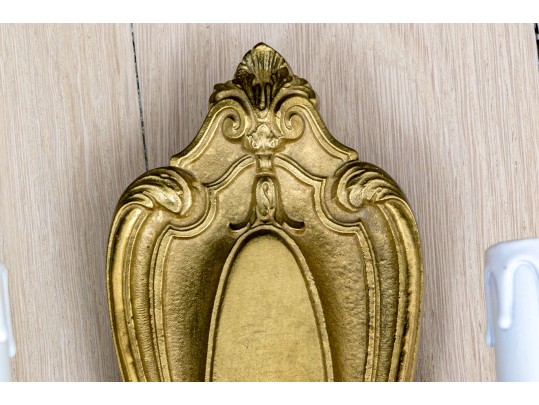 Set Of Four Crescent B.M. Co. Brass Electric Wall Sconces