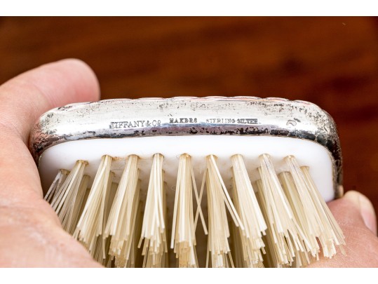 Tiffany & Co Sterling Silver Alligator Skin Textured Clothes Brush