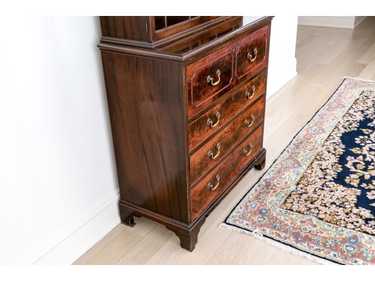 George III Style Mahogany Secretary Bookcase For Up-cycle