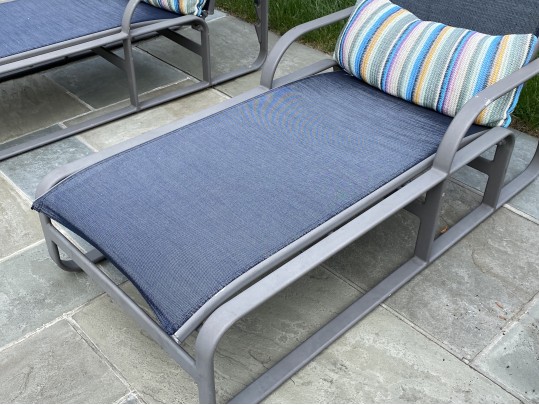 Three Brown Jordan Powder Coated Aluminum Chaises