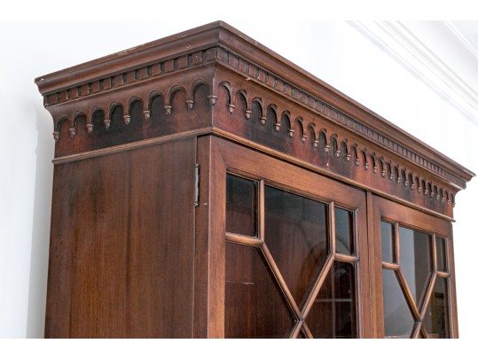George III Style Mahogany Secretary Bookcase For Up-cycle