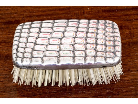 Tiffany & Co Sterling Silver Alligator Skin Textured Clothes Brush
