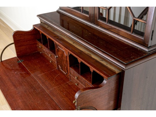 George III Style Mahogany Secretary Bookcase For Up-cycle