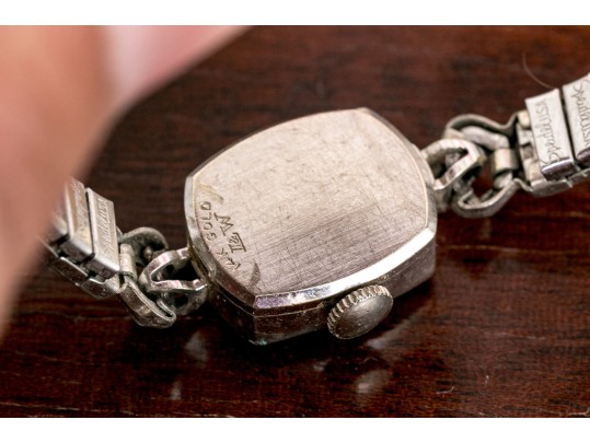 14K White Gold Longines Ladies Wristwatch