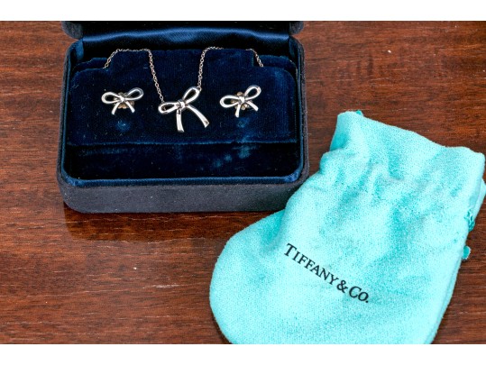 Tiffany & Co. Sterling Silver Bow Jewelry Suite