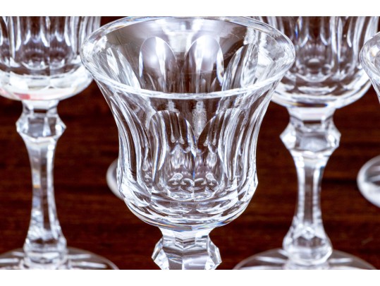 Set Of Seven Crystal Cordial/Sherry Glasses, Likely Waterford 