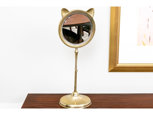 Fabulous Pottery Barn Teen Brass Cat Ear Vanity Mirror