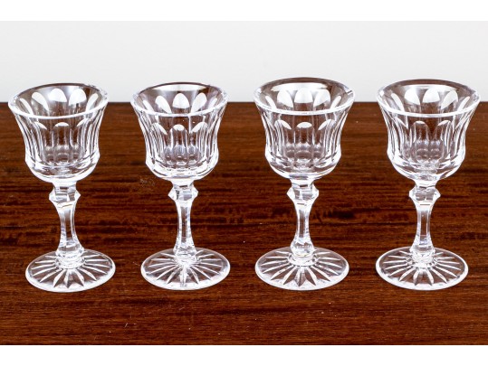 Set Of Eight Crystal Cordial/Sherry Glasses, Likely Waterford 
