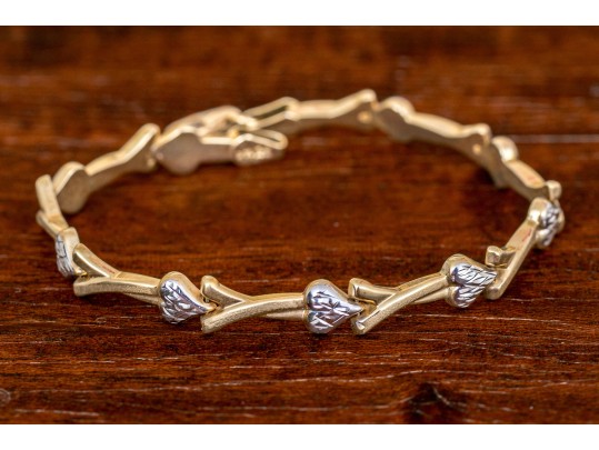 Adorable 14K Yellow & White Gold Bracelet