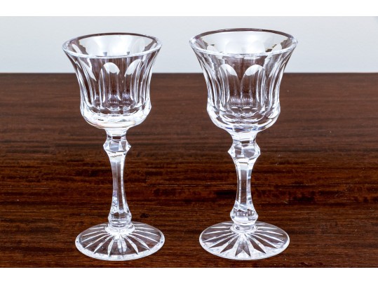 Set Of Seven Crystal Cordial/Sherry Glasses, Likely Waterford 