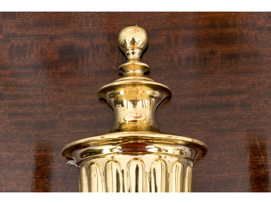 Quality Pair Of Polished Brass Wall Sconces