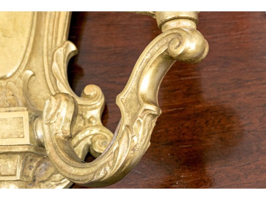 Set Of Four Crescent B.M. Co. Brass Electric Wall Sconces