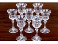 Set Of Seven Crystal Cordial/Sherry Glasses, Likely Waterford 