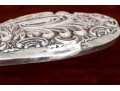 Antique Mappin & Webb London Sterling SIlver Chased Hand Mirror
