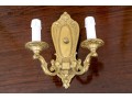 Set Of Four Crescent B.M. Co. Brass Electric Wall Sconces