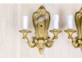 Set Of Four Crescent B.M. Co. Brass Electric Wall Sconces