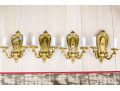 Set Of Four Crescent B.M. Co. Brass Electric Wall Sconces