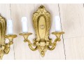 Set Of Four Crescent B.M. Co. Brass Electric Wall Sconces