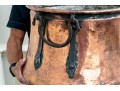 Fabulous Large And Rustic Twin-Handled Copper Cauldron