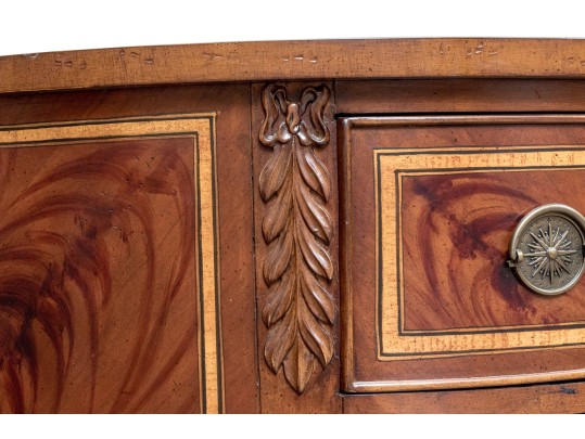 Impressive Pair Of Century Furniture Demilune Console Cabinets