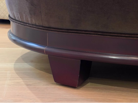 Baker Furniture Upholstered Oval Ottoman