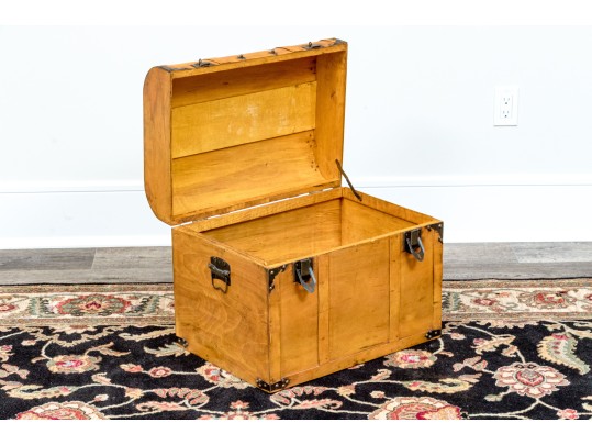 Awesome Vintage Brass Mounted Steamer Trunk
