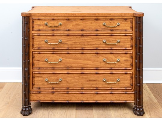 Fabulously Crafted Faux Bamboo Form Chest