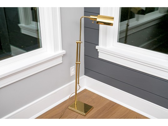 Brass Finished Adjustable Floor Lamp