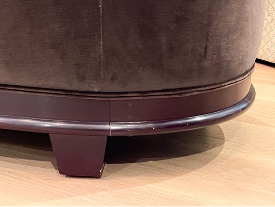 Baker Furniture Upholstered Oval Ottoman