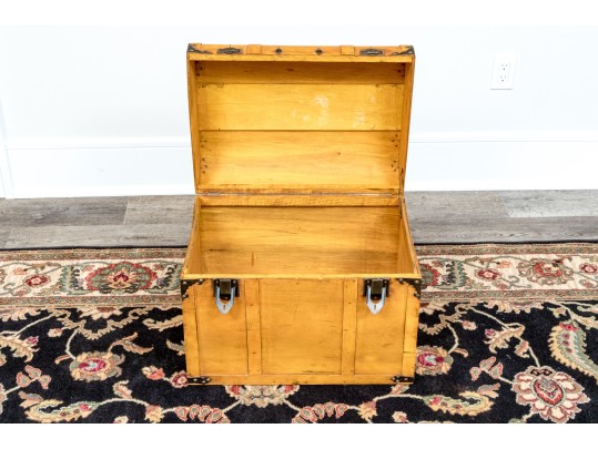 Awesome Vintage Brass Mounted Steamer Trunk