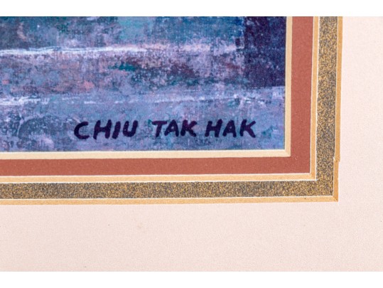 After Chiu Tak Hak (Chinese, B. 20th C.) Prints, French Urban Shop Facades