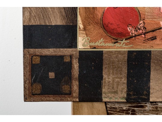 Decorative Print Collage On Canvas, 