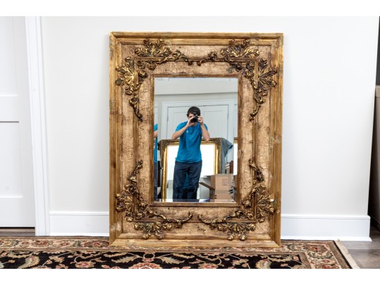 Fabulous Oversized Parcel Gilt Finished Mirror