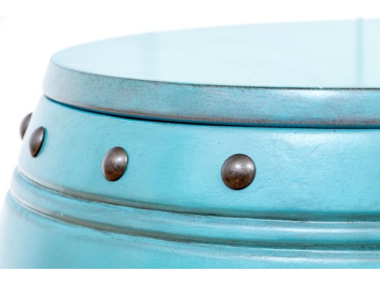 Stylish Carved And Painted Garden Stool