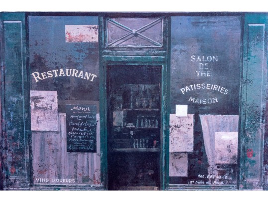 After Chiu Tak Hak (Chinese, B. 20th C.) Prints, French Urban Shop Facades