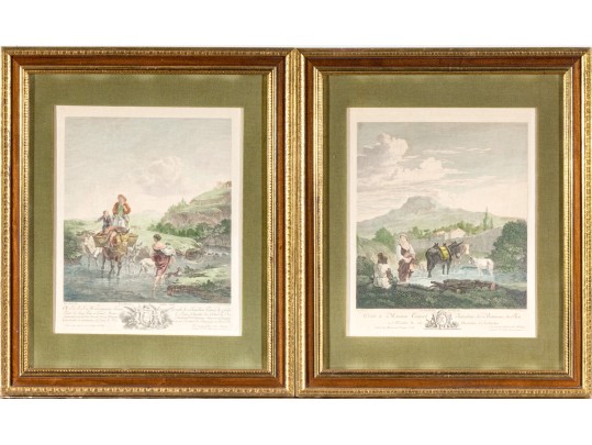 Two Hand Colored French Engraved Prints