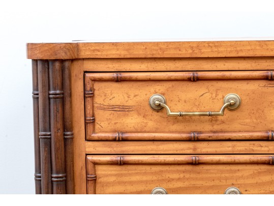Fabulously Crafted Faux Bamboo Form Chest