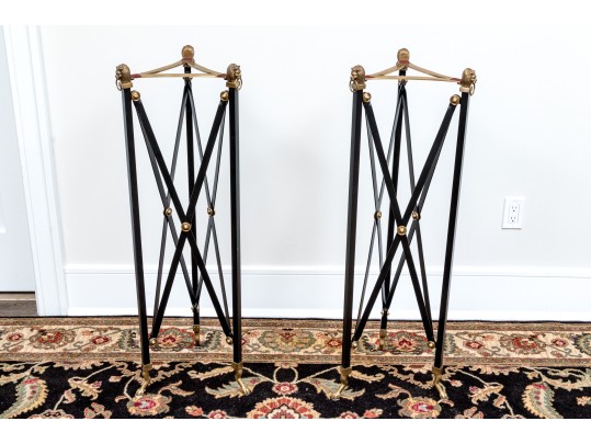 Quality Pair Of Maison Jansen Style Sculptural Pedestals