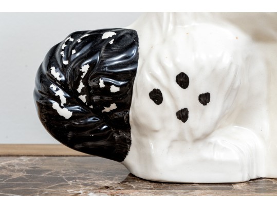 Group Of Staffordshire Hand-painted Ceramic Spaniels With A Compatible Mug
