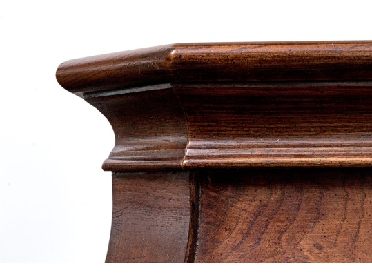 Vintage Burl Veneered Wooden Pedestal