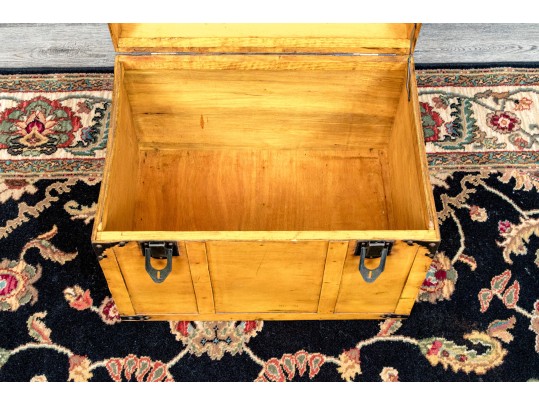 Awesome Vintage Brass Mounted Steamer Trunk