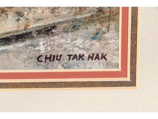 After Chiu Tak Hak (Chinese, B. 20th C.) Prints, French Urban Shop Facades