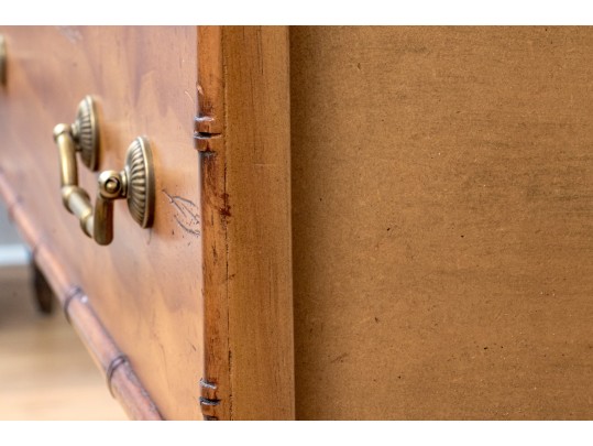 Fabulously Crafted Faux Bamboo Form Chest