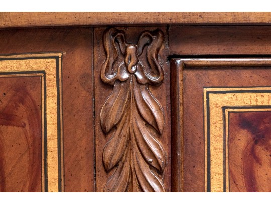 Impressive Pair Of Century Furniture Demilune Console Cabinets