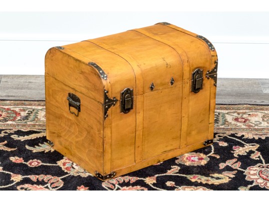 Awesome Vintage Brass Mounted Steamer Trunk